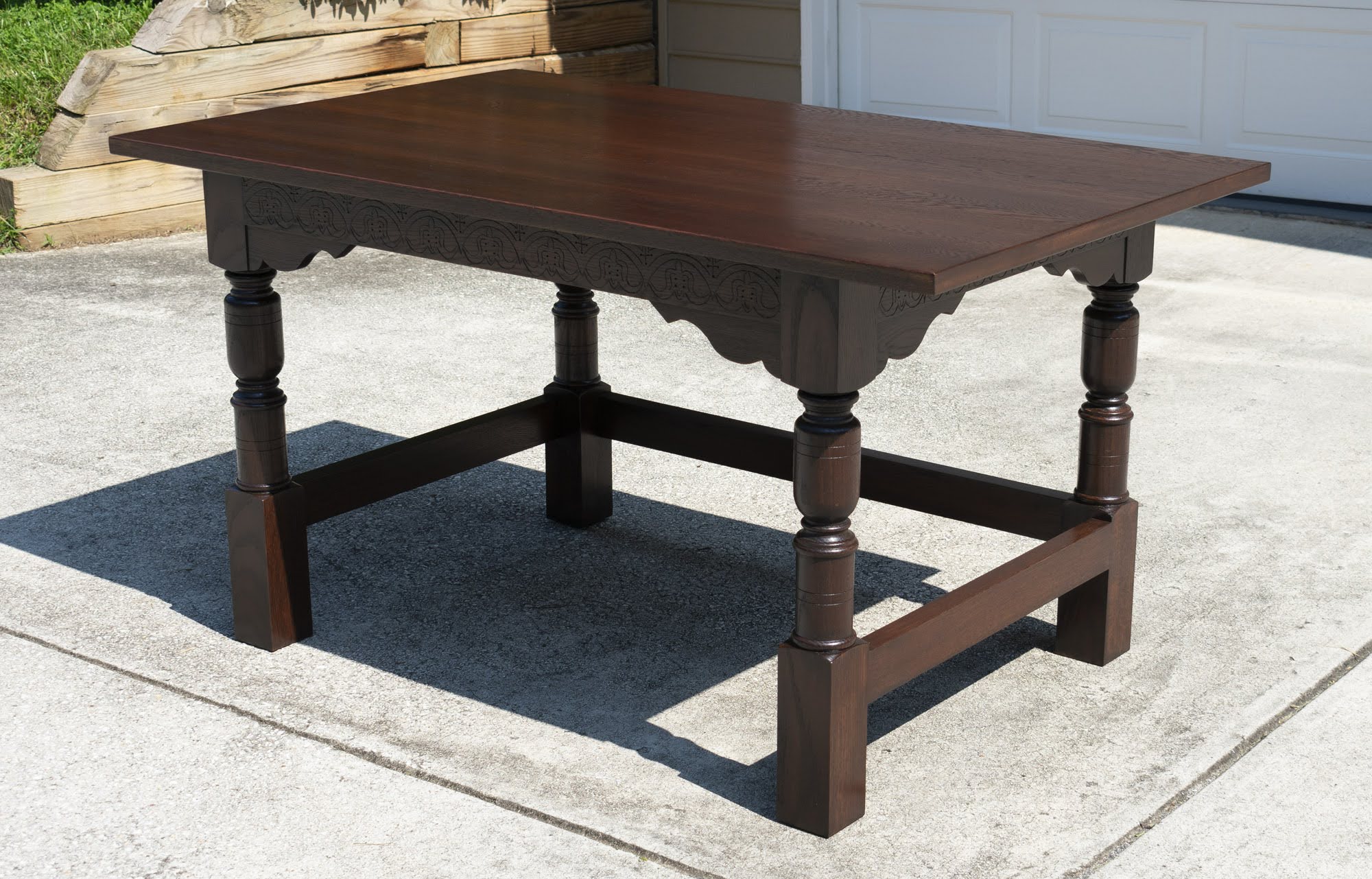 Custom oak Tudor desk